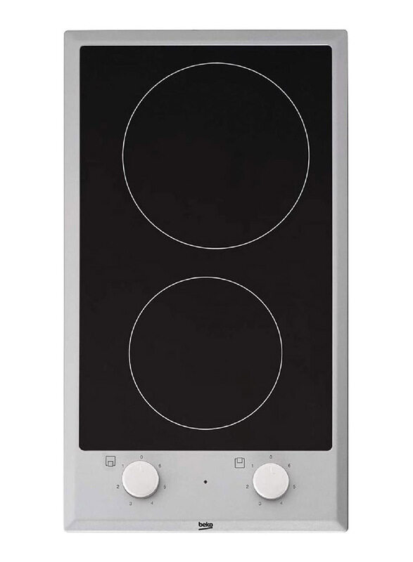

Beko 2 Burner 2900W Electric Zones Vitroceramic Hob, HDCC32200X, Black