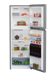 Beko 250L Double Door Upright Freezer, RDNT300XS, Brushed Silver