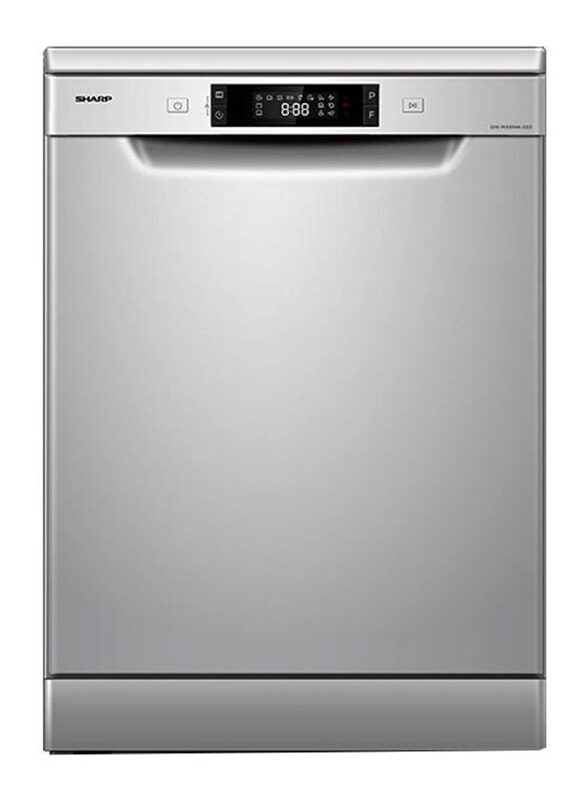 Sharp 14 Place Settings Free Standing Dishwasher, QW-MA814K-SS3, Silver
