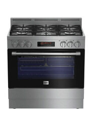 Beko Freestanding 6 Burner Top Electric Cooker with Oven and Digital Timmer, GM16425DXNG, Inox Grey