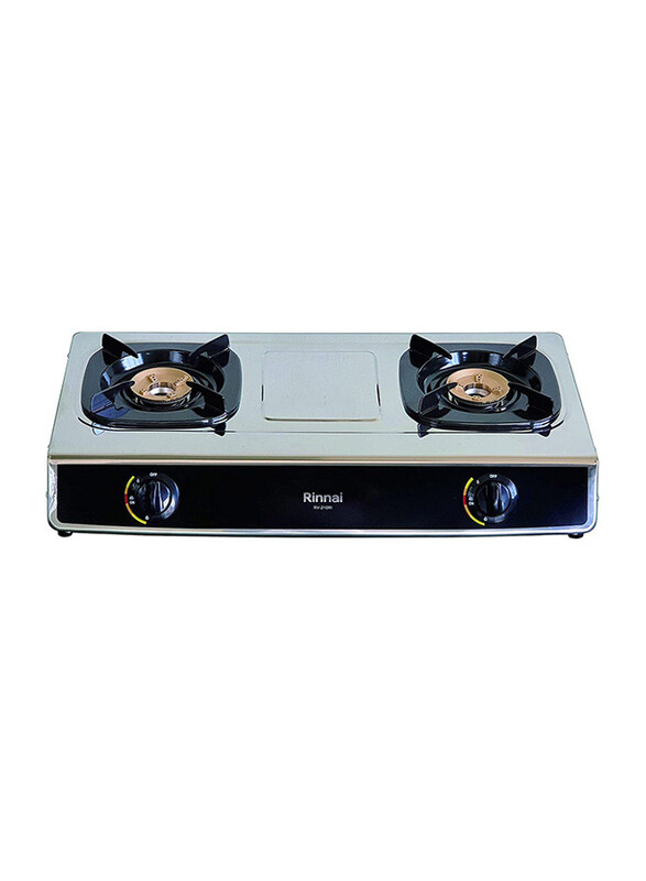 

Rinnai 2 Burner Gas Stove, RV-210RI, Silver