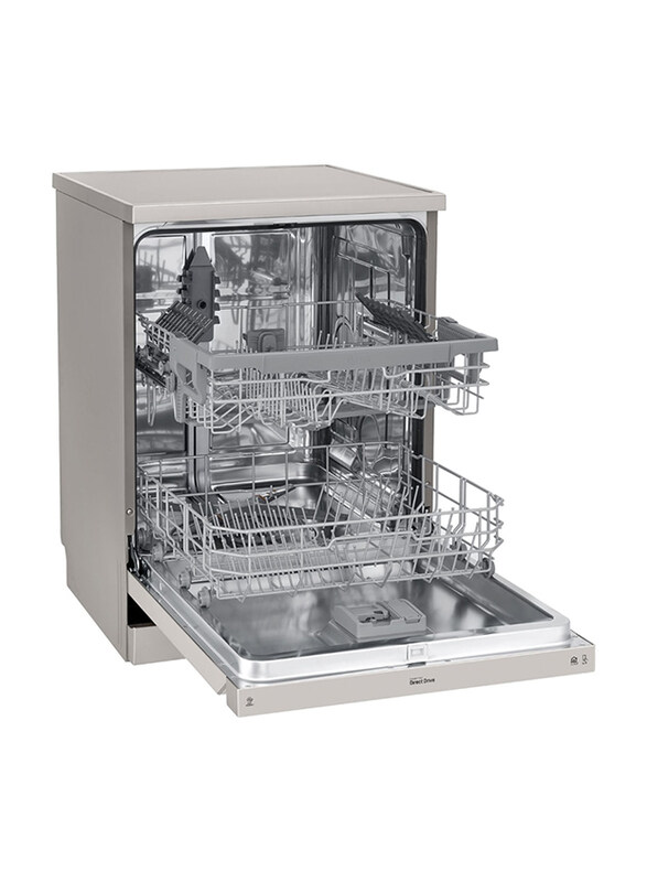 LG QuadWash 14 Place Settings Freestanding Dishwasher, DFB512FP, Silver