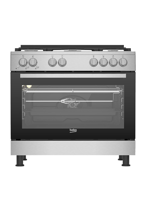 Beko 5-Burner Cooking Range, GGR15125FXNS, Silver/Black