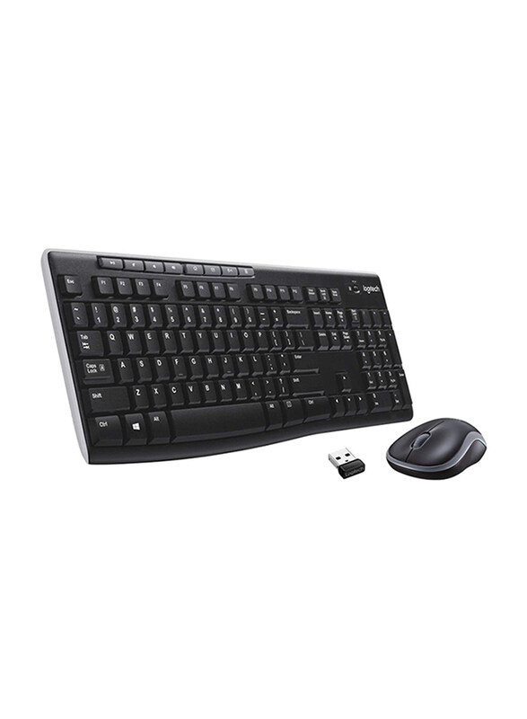 

Logitech MK270 Wireless English/Arabic Keyboard & Mouse Combo, Black