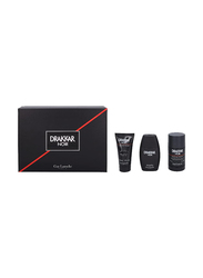 Guy Laroche 3-Piece Drakkar Noir Gift Set for Men, 50ml EDT, 75ml Deo Stick, 50ml Shower Gel