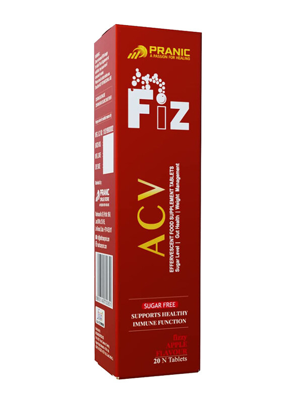 

Pranic Fiz ACV Vegan Halal Effervescent Tablets, 1000mg, 20 Tablets