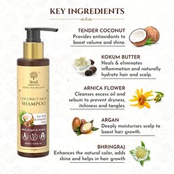 Khadi Essentials Coconut Shampoo for Dry & Damaged Hair with Coconut Milk & Coconut Oil for Hair Fall Controlf, for Strong & Nourising Hair, Sulphate & Paraben Free, for Men & Women, 200ml