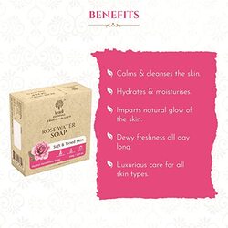 Khadi Essentials Rose Water Soap For Soft And Toned Skin, 100gm (Pack of 3)