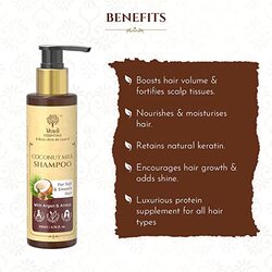 Khadi Essentials Coconut Shampoo for Dry & Damaged Hair with Coconut Milk & Coconut Oil for Hair Fall Controlf, for Strong & Nourising Hair, Sulphate & Paraben Free, for Men & Women, 200ml