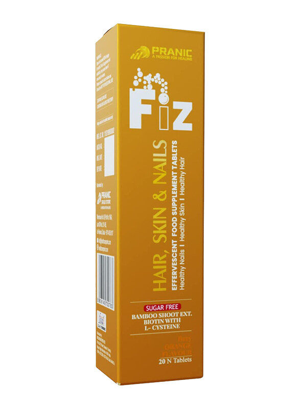 

Pranic Fiz Hair, Skin & Nails Effervescent Halal Vegan Tablets, 1000mg, 20 Tablets