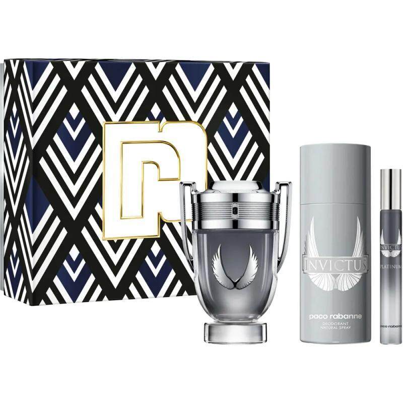 

Paco Rabanne Invictus Platinun M EDP Perfume 100Ml+Deo 150ml+10ml 3Pcs Set