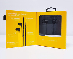 MOVO MV2 Earbuds, Tangle-Free, In-line Control Earphones with Microphone and storage pouch included