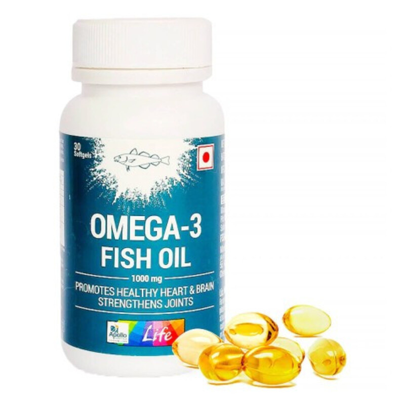 Apollo Life Omega -3 Fish Oil 1000mg - 30 softgels (SUPER d&al)