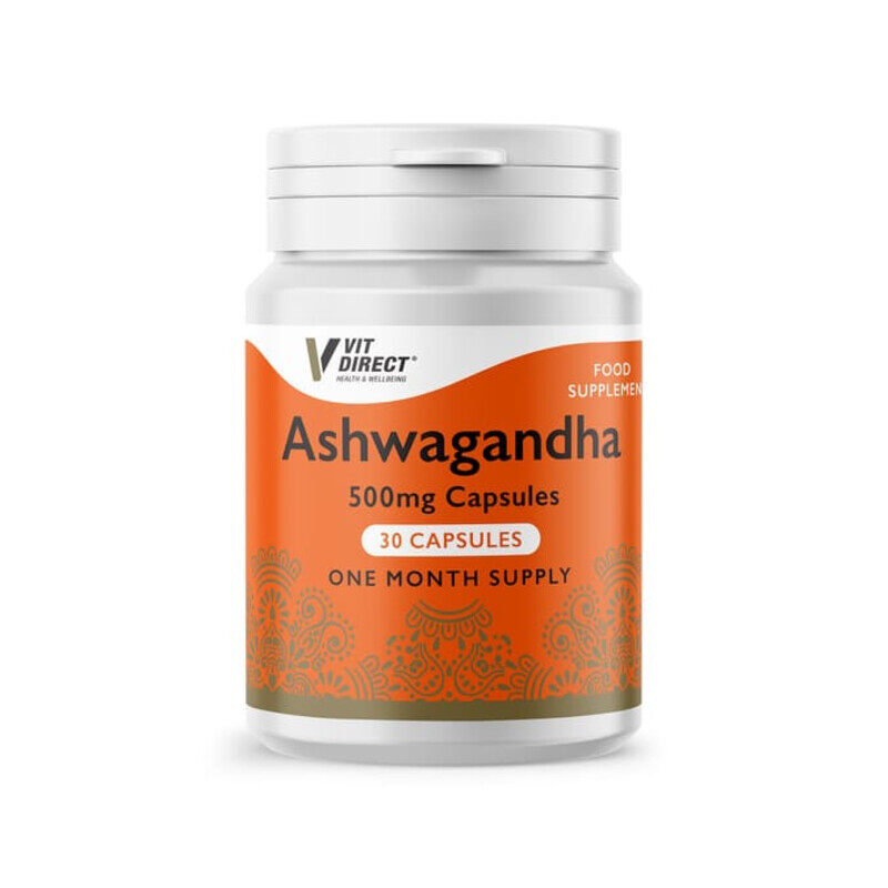 

Ashwagandha 500mg capsules 30s by Vit direct UK