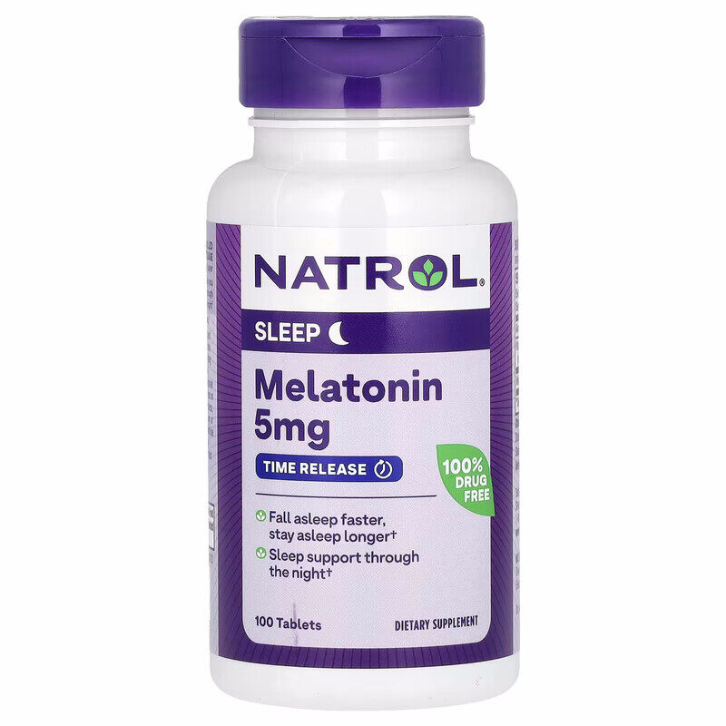 

Natrol, Melatonin, Time Release, 5 mg, 100 Tablets