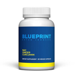 Blueprint NAC + Ginger + Curcumin Dietry Supplement 90 Veggie Capsules