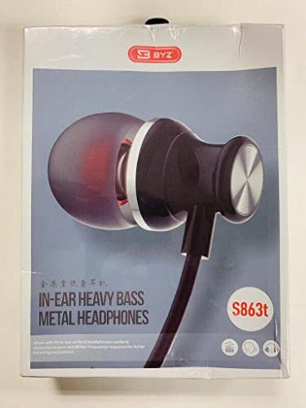 

BYZ S863t Type-C Cable In-Ear Earphones with Mic, Black