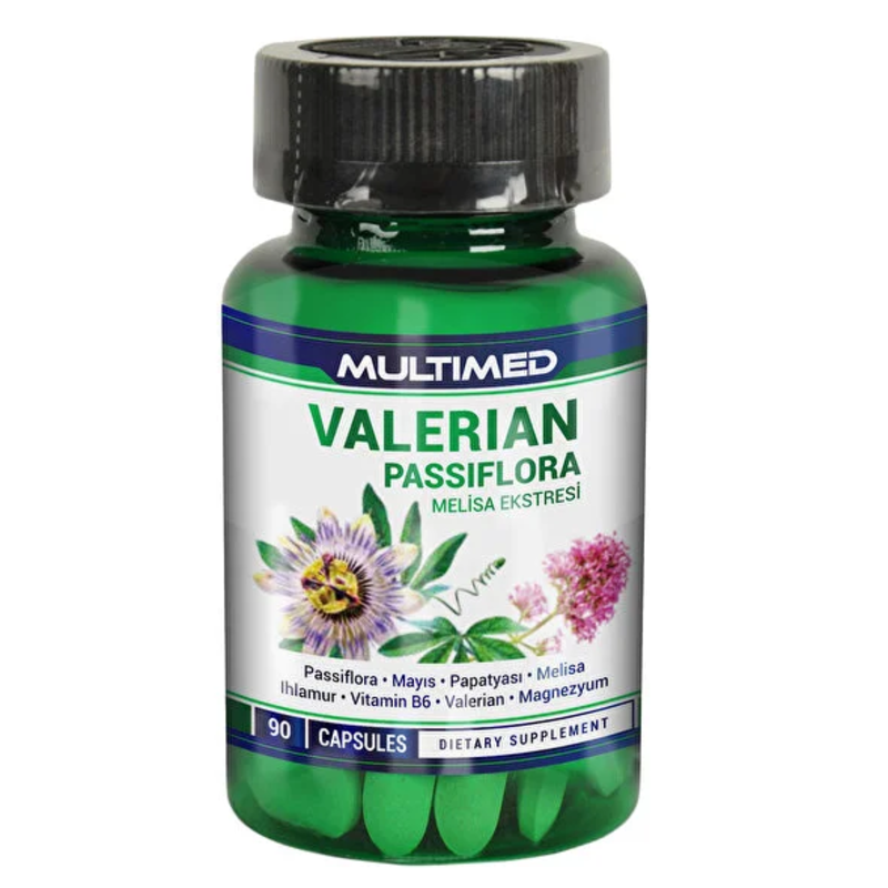 Multimed Valerian Root Valerian Extract & Passiflora 90 Capsules