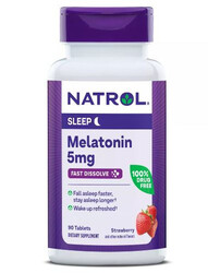 Natrol Melatonin 5mg Sleep Aid Fast Dissolve Tablets - Strawberry - 90 tablets