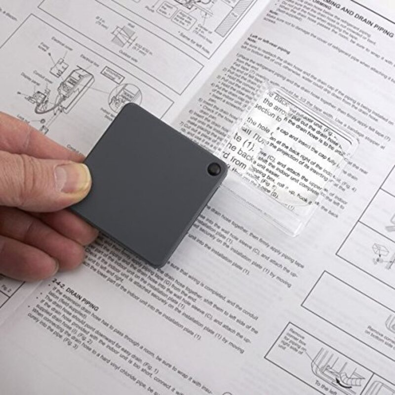 Carson Magniflip Plus Folding 2.5x/5x/7x Pocket Magnifier with Built-in Case, Black