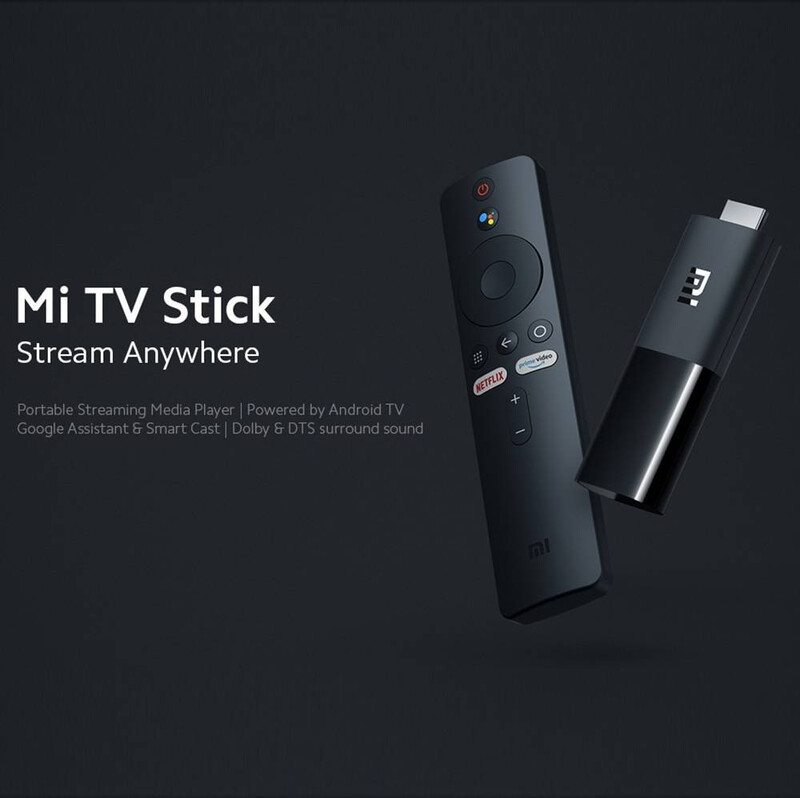 Xiaomi MI TV Stick Portable Android TV With Remote Control, Built-In Chrome Cast, Wi-Fi & Bluetooth, Google Assistant, 1080p FHD Screen HDMI Stick, Black