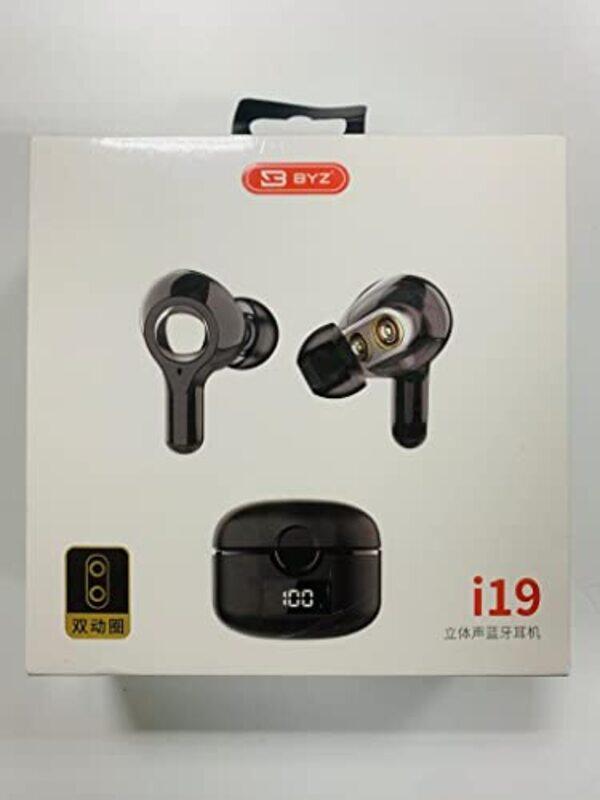 

BYZ i19 Wireless In-Ear Earphones with Mic, Black