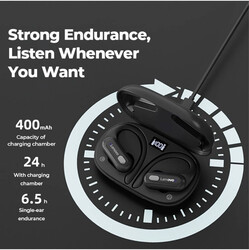 Lenovo XT60 True Wireless Bluetooth Headphone, Button Control, Noise Reduction, Digital Display, Up to 6 Hours Battery Life, Waterproof with Mic Headset, Bluetooth 5.3, Waterproof, Black