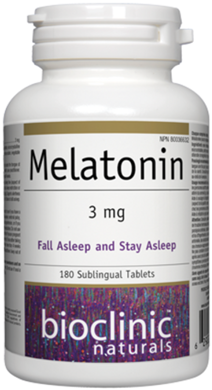 Bioclinic Naturals Melatonin 3 mg - 180 Sublingual Tablets