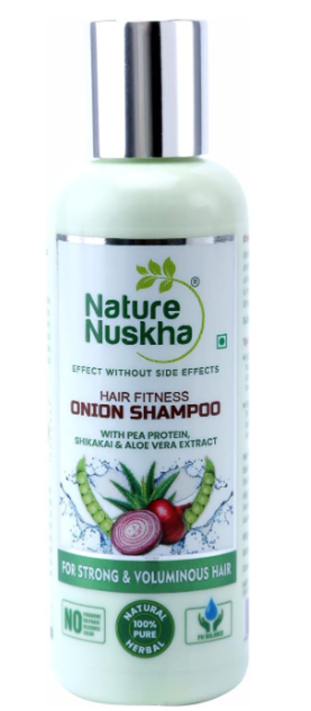 

Nature Nuskha Hair Fitness Onion Shampoo, with Pea Protein, Shikakai & Aloe Vera Extract