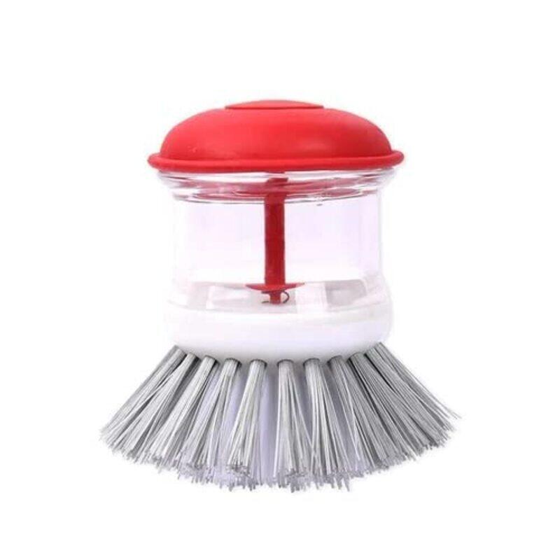 

LiAo Round Hand Scrub Liquid Soap Dispensing Dishwashing Dish Brush, D130002, Multicolour