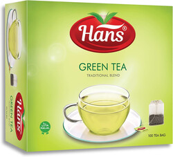 Hans Green Tea Traditional Blend Bags 100 Tea Bag