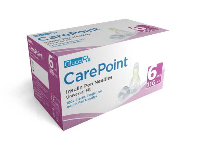 

Carepoint Pen Needles 31g 6mm - Pack of 100