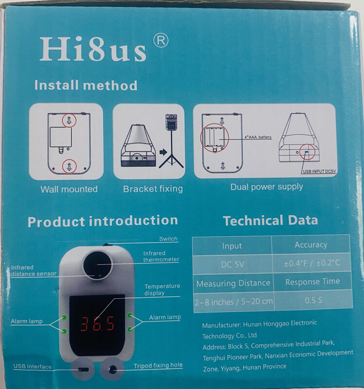 Infrared Thermometer HG02 Hi8us