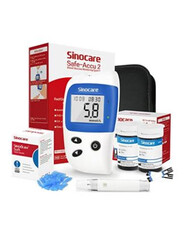 Safe Accu2 Blood Glucose Monitoring System With 50 Test Strips And Lancets