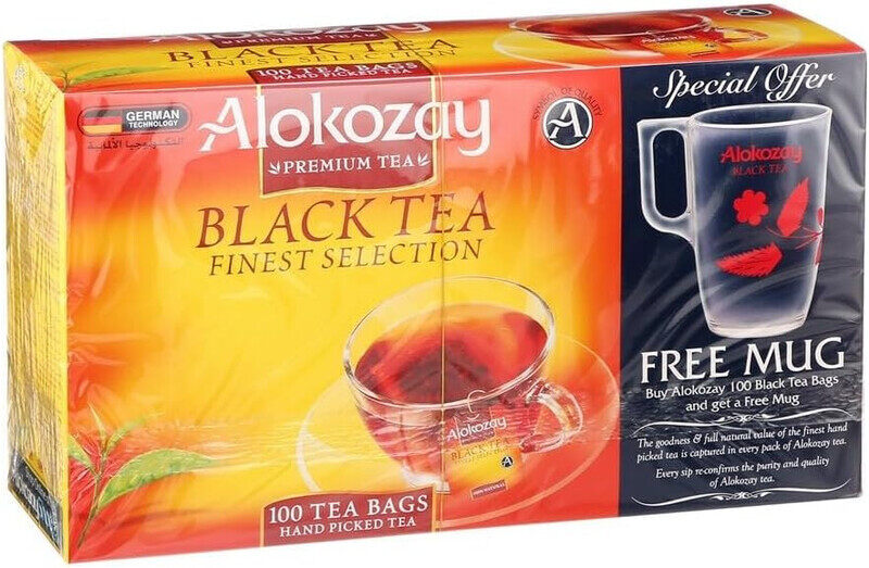 

Alokozay 100ct Black Tea Bags with a Free Mug (Comes As a Gift Style)