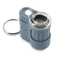 Carson Micro Mini 20x LED Lighted Pocket UV and LED Flashlight with Microscope, Blue