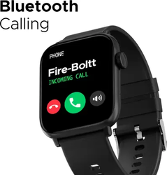 Fire-Boltt Hercules 1.83" Large Display, BT Calling with Voice Assist & Metal Body Smartwatch (Black Strap, Free Size)