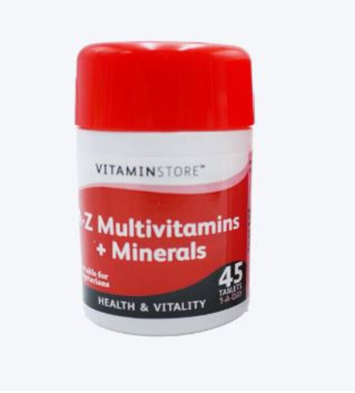 

Vitaminstore A-Z Multivitamins + Minerals 45 Tablets