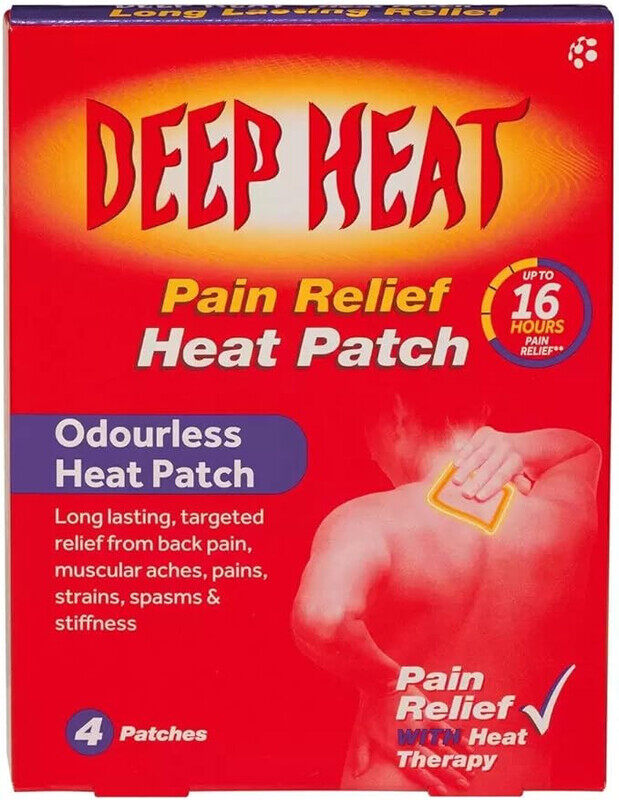 

Deep Heat Pain Relief Heat Patches, 4 count (Pack of 1)