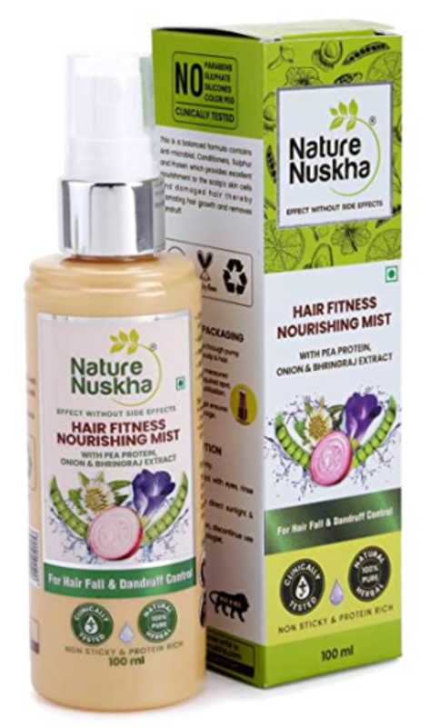 

Nature Nuskha Nourishing Hair Mist Spray with Onion, Pea Protein & Bhringraj Extract