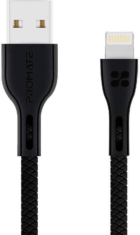 

Promate Anti-Break Lightning Cable, Premium Quality 1.2m Lightning to USB Cable with 2A Ultra-Fast Sync Charge Cable