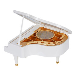 Generic Classical Piano Toy for Kids, White & Gold