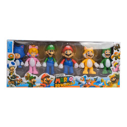 Super Mario 3D World Character Multicolor, Set of 6