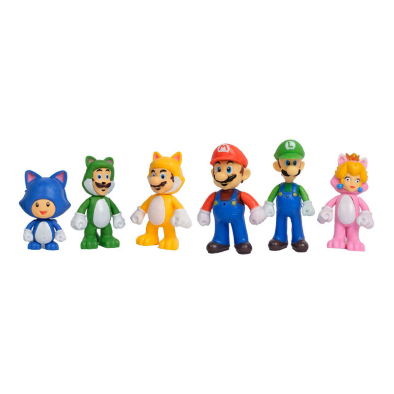 Super Mario 3D World Character Multicolor, Set of 6