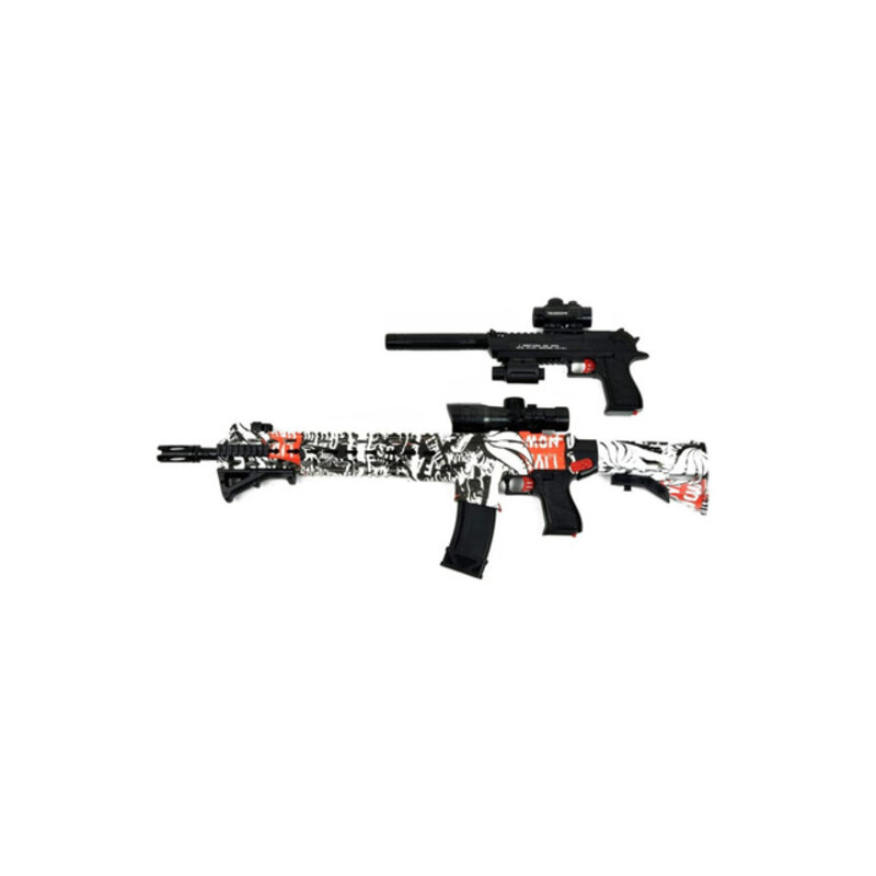 2 in1 Rifle and Automatic Pistol Gel Ball Blaster Gun Full Auto Gel Ball Blaster Gun