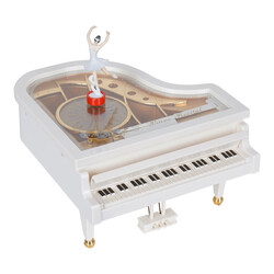 Generic Classical Piano Toy for Kids, White & Gold