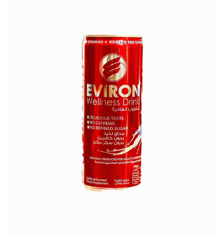 

Environ Lightly Carbonated Health Drink with Red Korean Ginseng & Oriental Exotic Fruit Extract, 250ml - No Caffeine, Refined Sugar & Preservatives, S