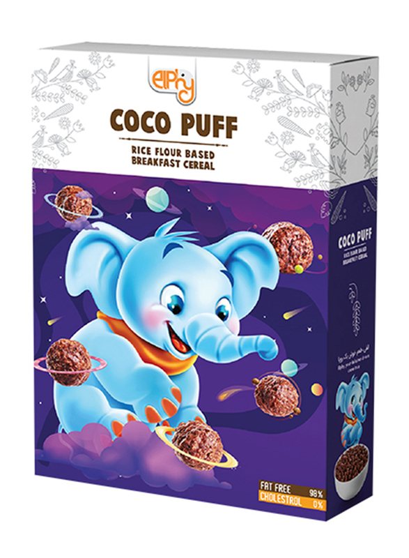 Elphy Coco Puff Rice Flour Based Breakfast Cereal, 300g