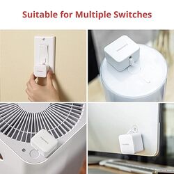 SwitchBotvoice or appcontrolled device that mechanically turns any rocker switch and button onoff White SWITCHBOT BOT