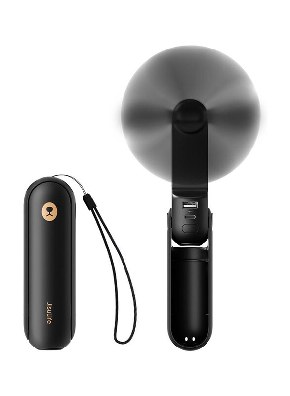 

Jisulife Portable Handheld Personal USB Foldable Fan, Black